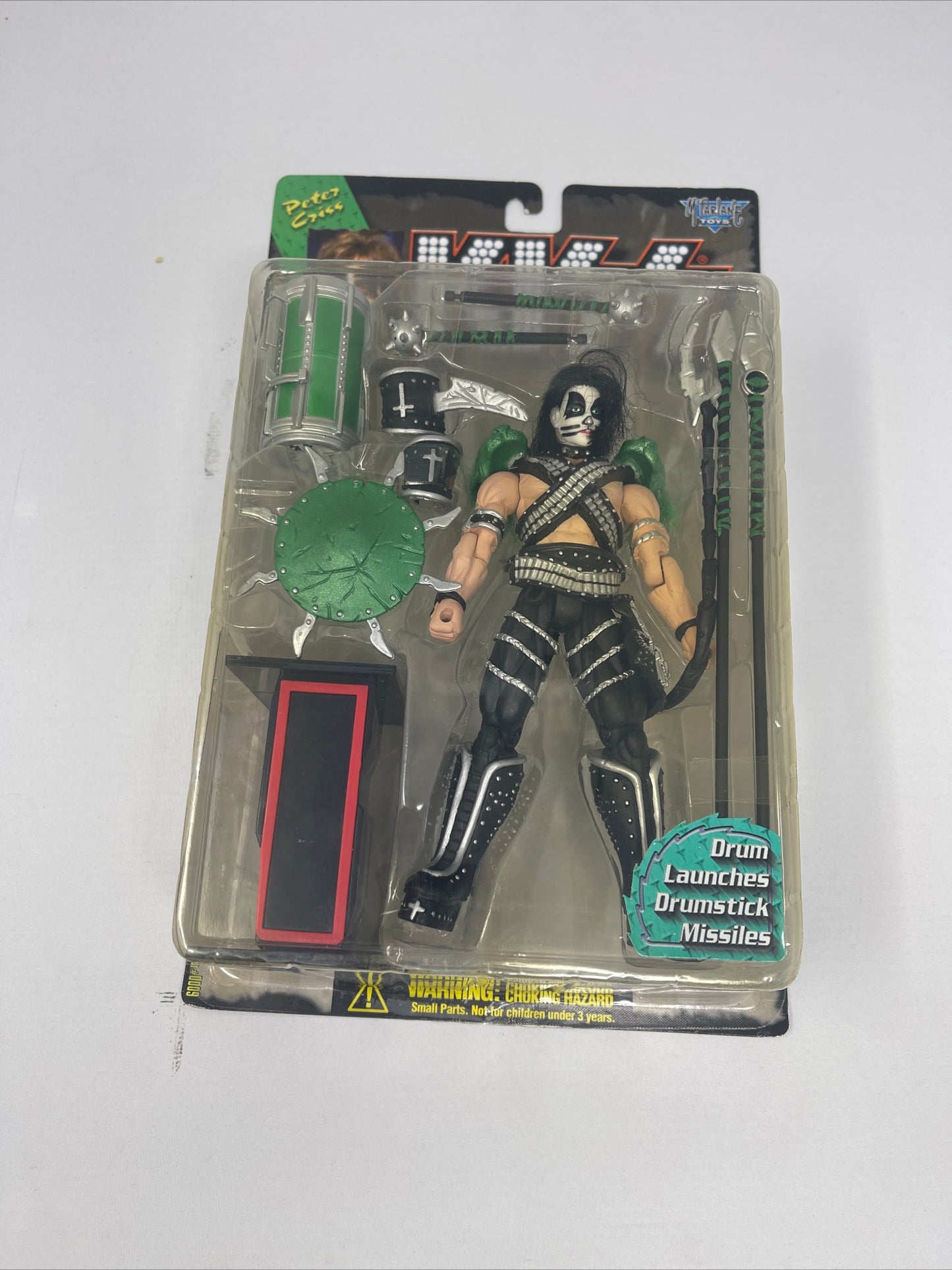 Mcfarlane Toys KISS PETER CRISS 7" Ultra-Action Figure with Accessories 1997 NEW
